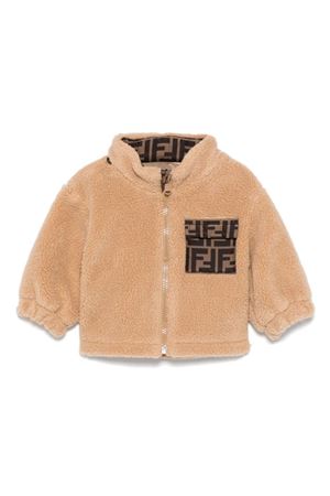 Teddy beige jacket FENDI KIDS | BUA095ARSKF1P2P